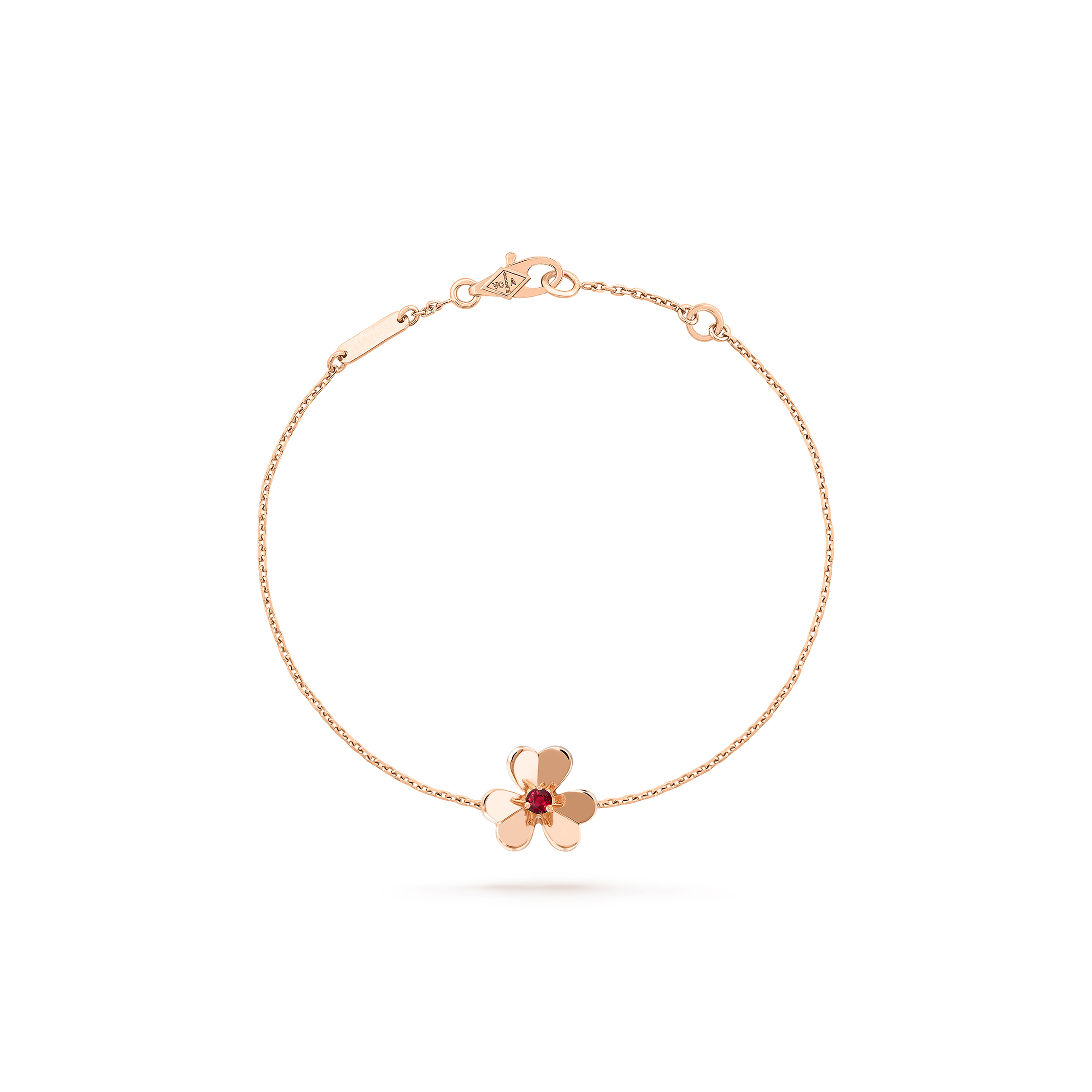 VAN CLEEF ARPELS FRIVOLE BRACELET, MINI MODEL - ROSE GOLD, RUBY VCARP7S900 VAN CLEEF ARPELS FRIVOLE BRACELET, MINI MODEL - ROSE GOLD, RUBY VCARP7S900